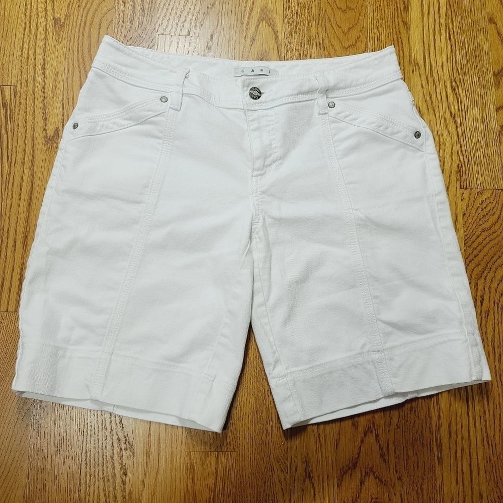 CAbi White Jean Shorts Size 4